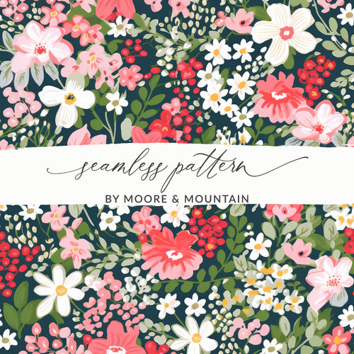 Colorful Floral Seamless Pattern by Moore & Mountain