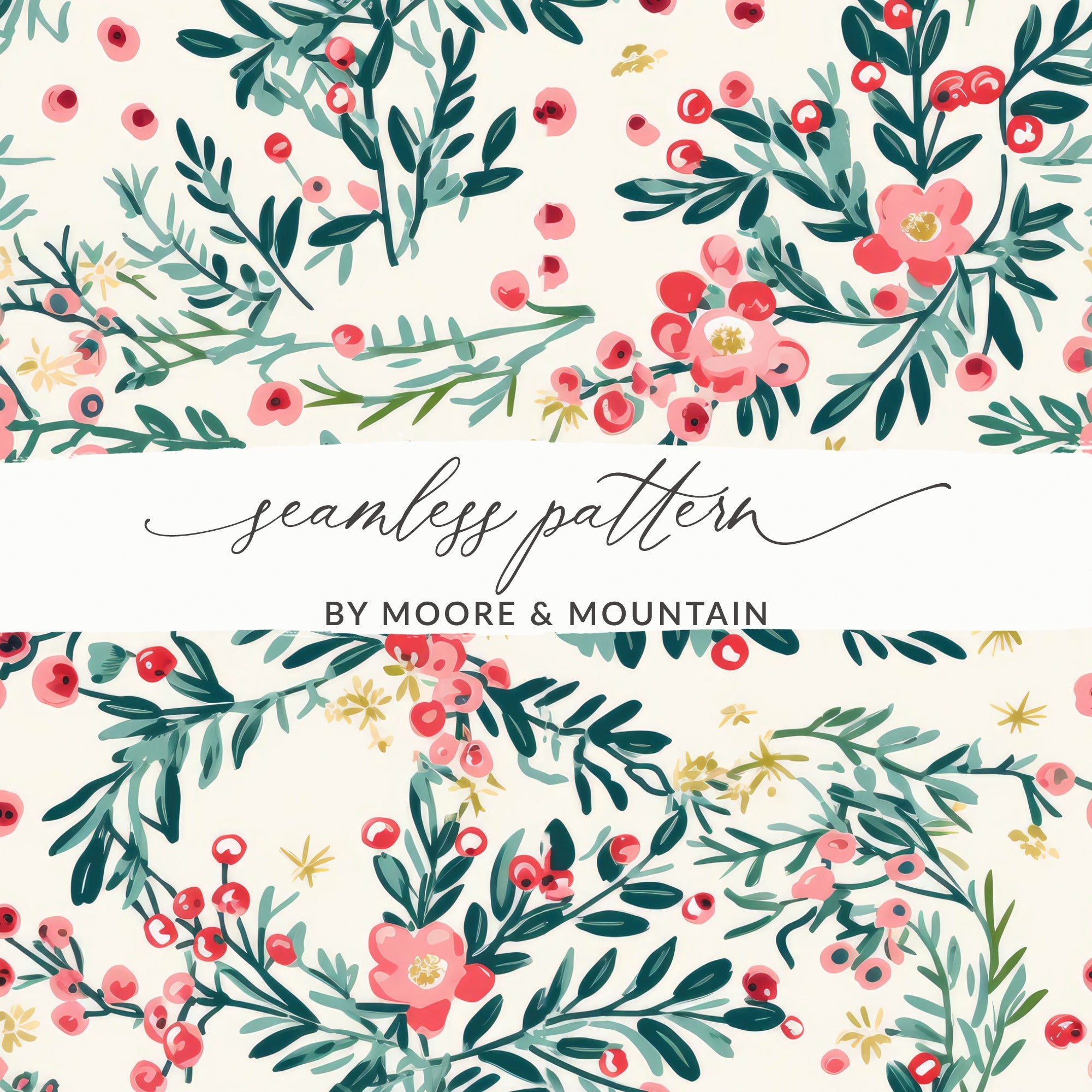 Seamless Floral Pattern by Moore & Mountain Design