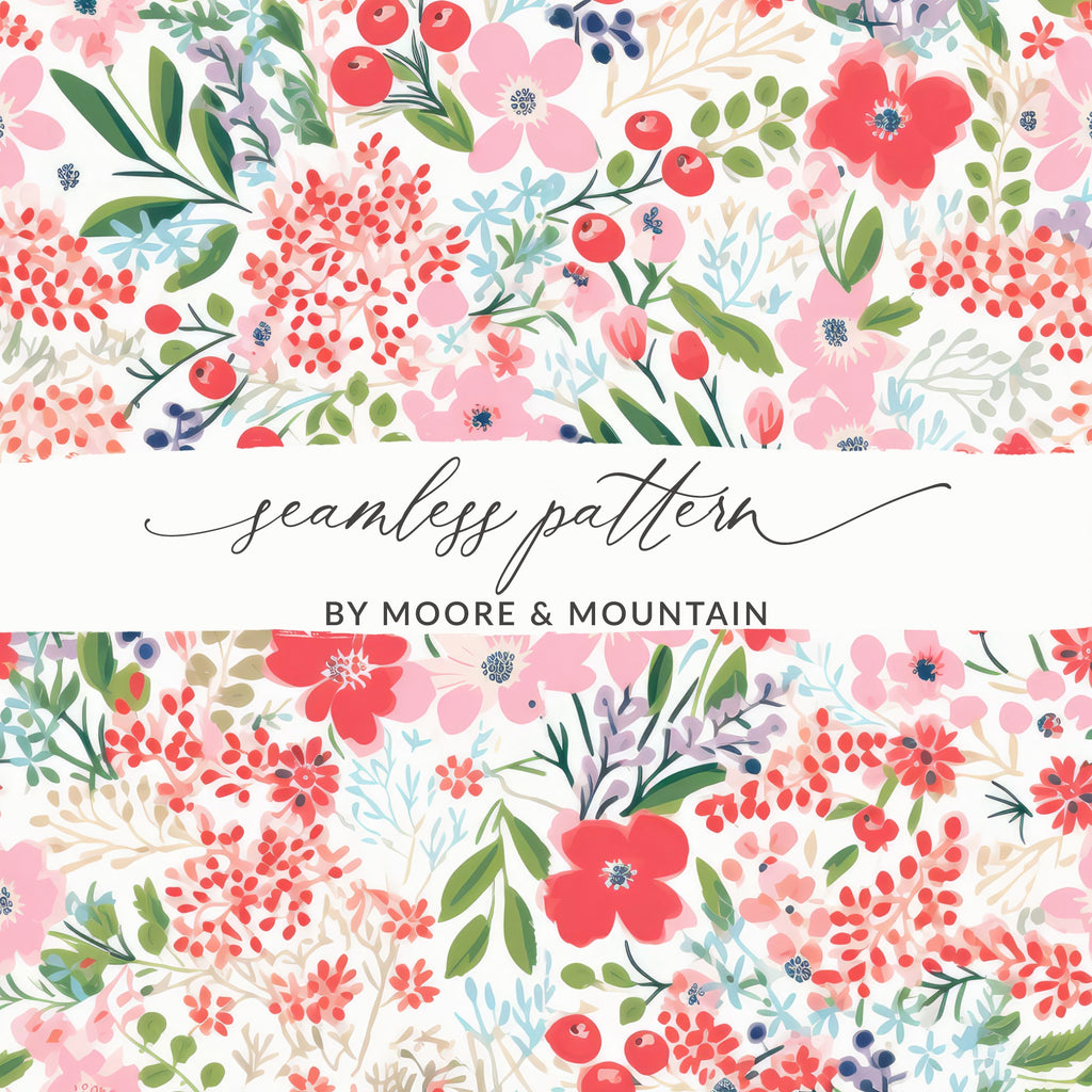 Vibrant Floral Seamless Pattern by Moore and Mountain