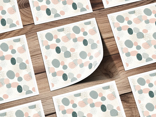 Abstract Pastel Multi Dot Pattern on Stationery Cards