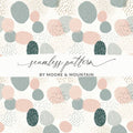 Abstract Polka Dot and Swirls Seamless Pattern Design