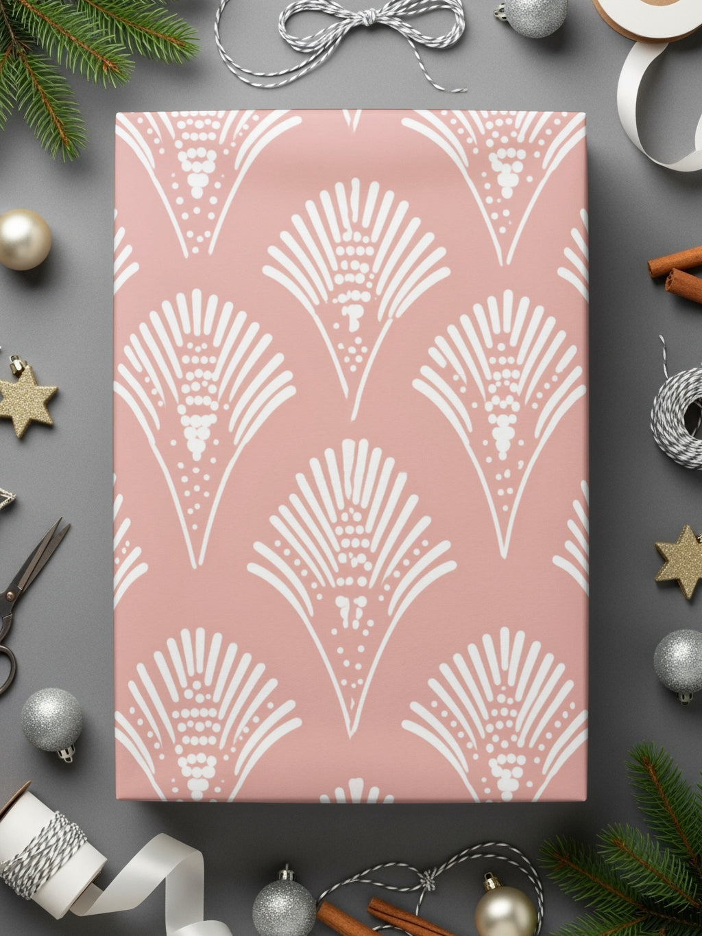 Elegant Pink and White Decorative Gift Wrap Product