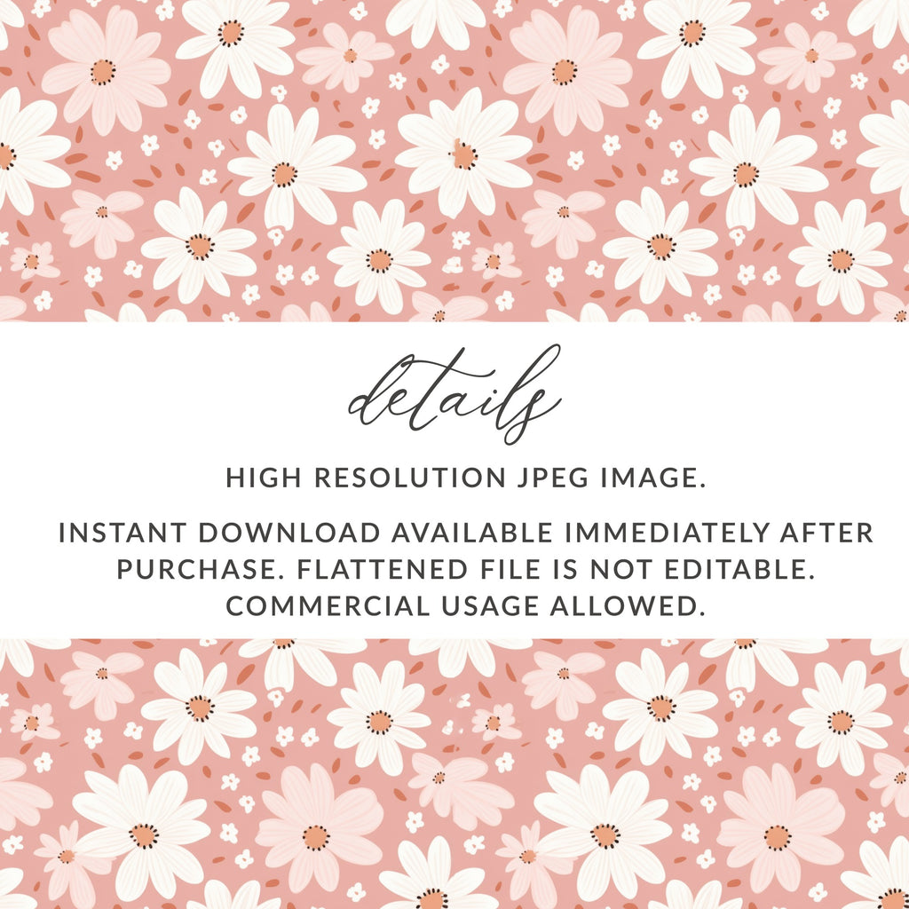 Pink and White Daisy Floral Pattern High Resolution Download