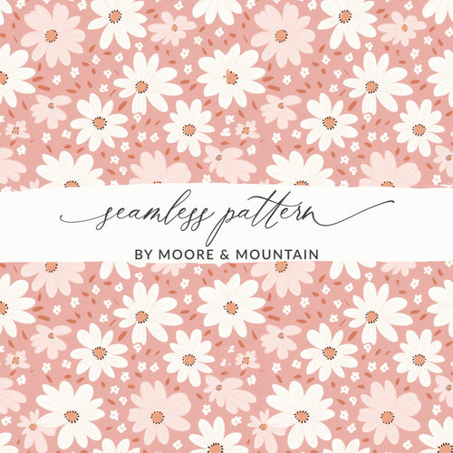 Floral Daisy Seamless Pattern by Moore & Mountain Design