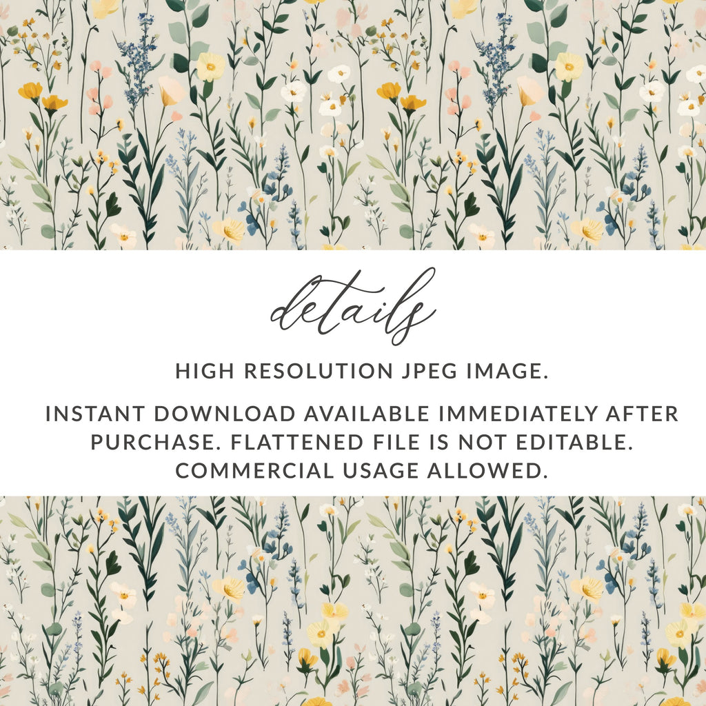 High Resolution Instant Download Floral Pattern JPEG