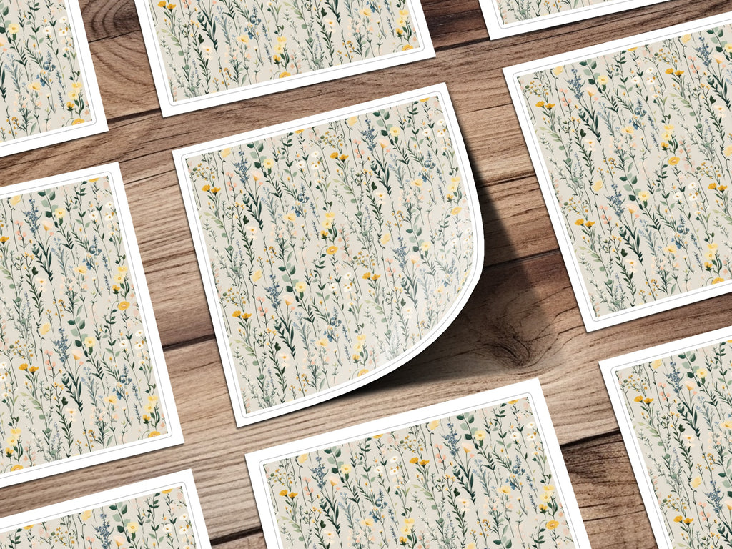 Botanical Floral Design Wall Art Print Decor Set