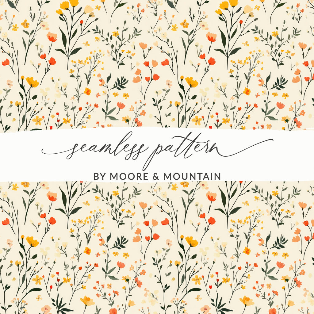 Floral Seamless Pattern by Moore and Mountain Design