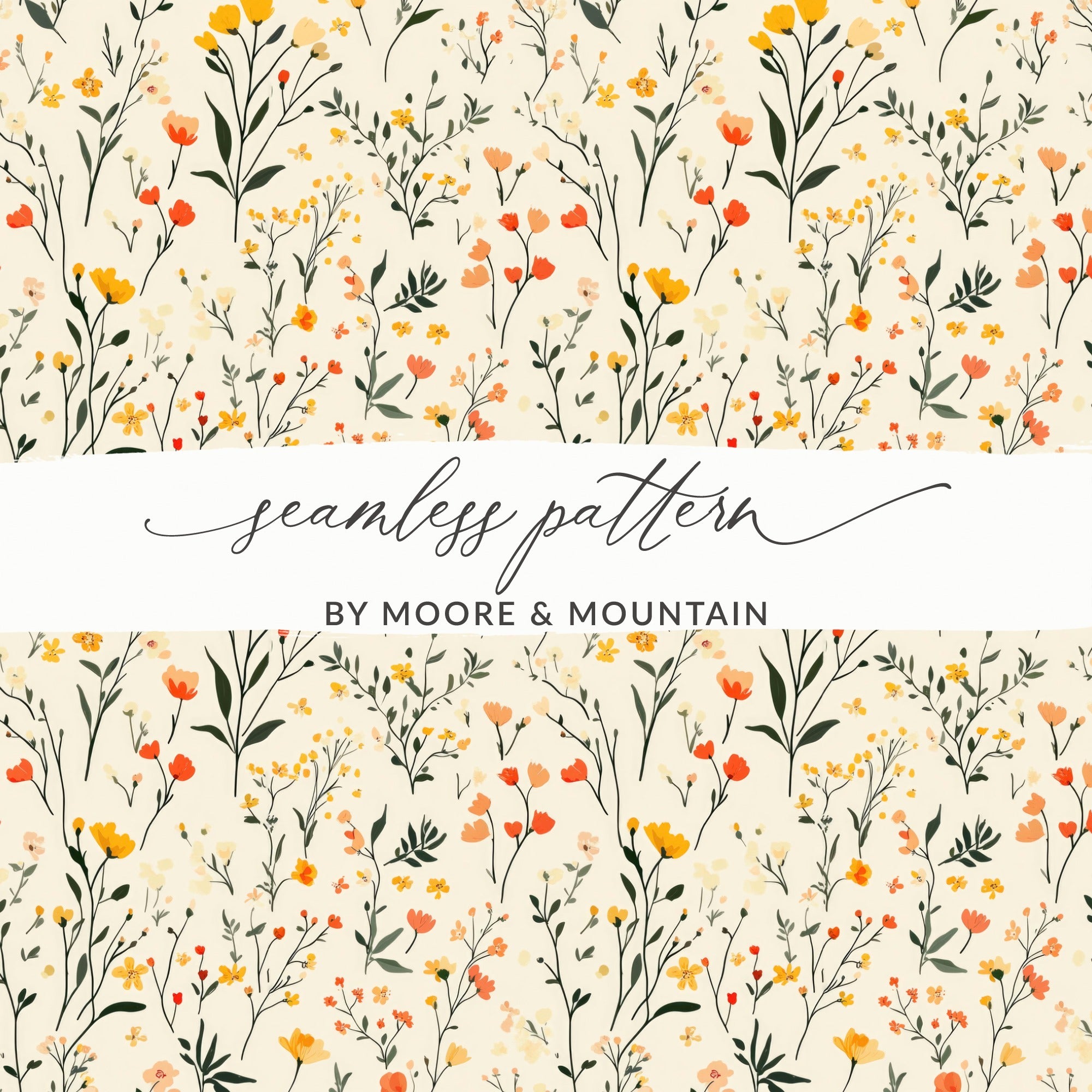 Floral Seamless Pattern by Moore and Mountain Design