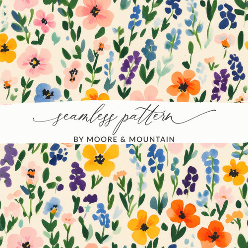 Colorful Floral Seamless Pattern by Moore & Mountain