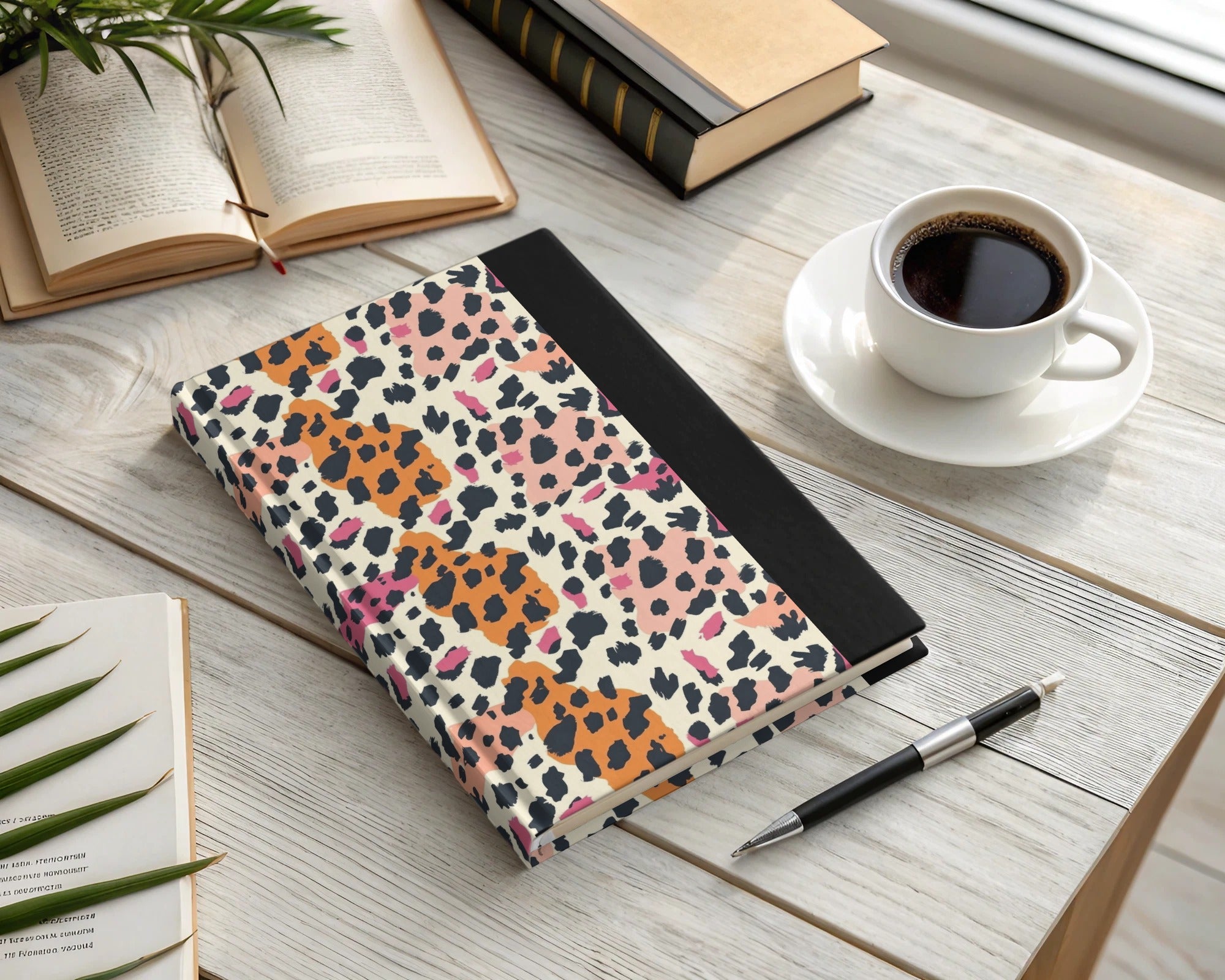 Stylish Leopard Print Hardcover Journal Notebook