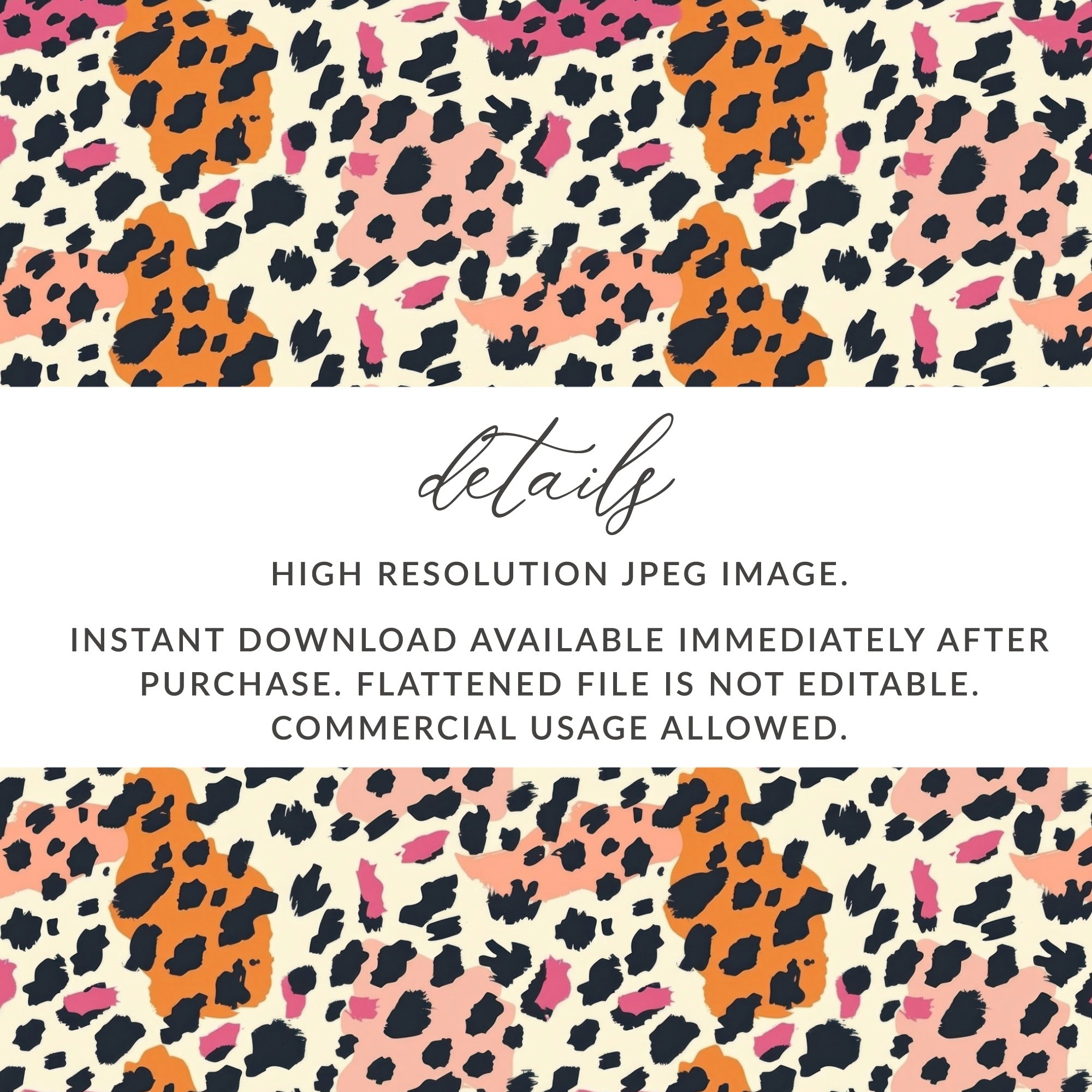 High Resolution Leopard Print JPEG Instant Download