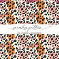 Colorful Abstract Leopard Print Seamless Pattern