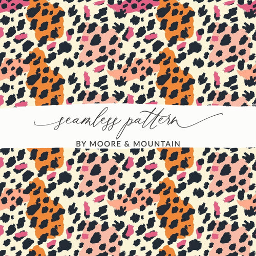 Colorful Abstract Leopard Print Seamless Pattern