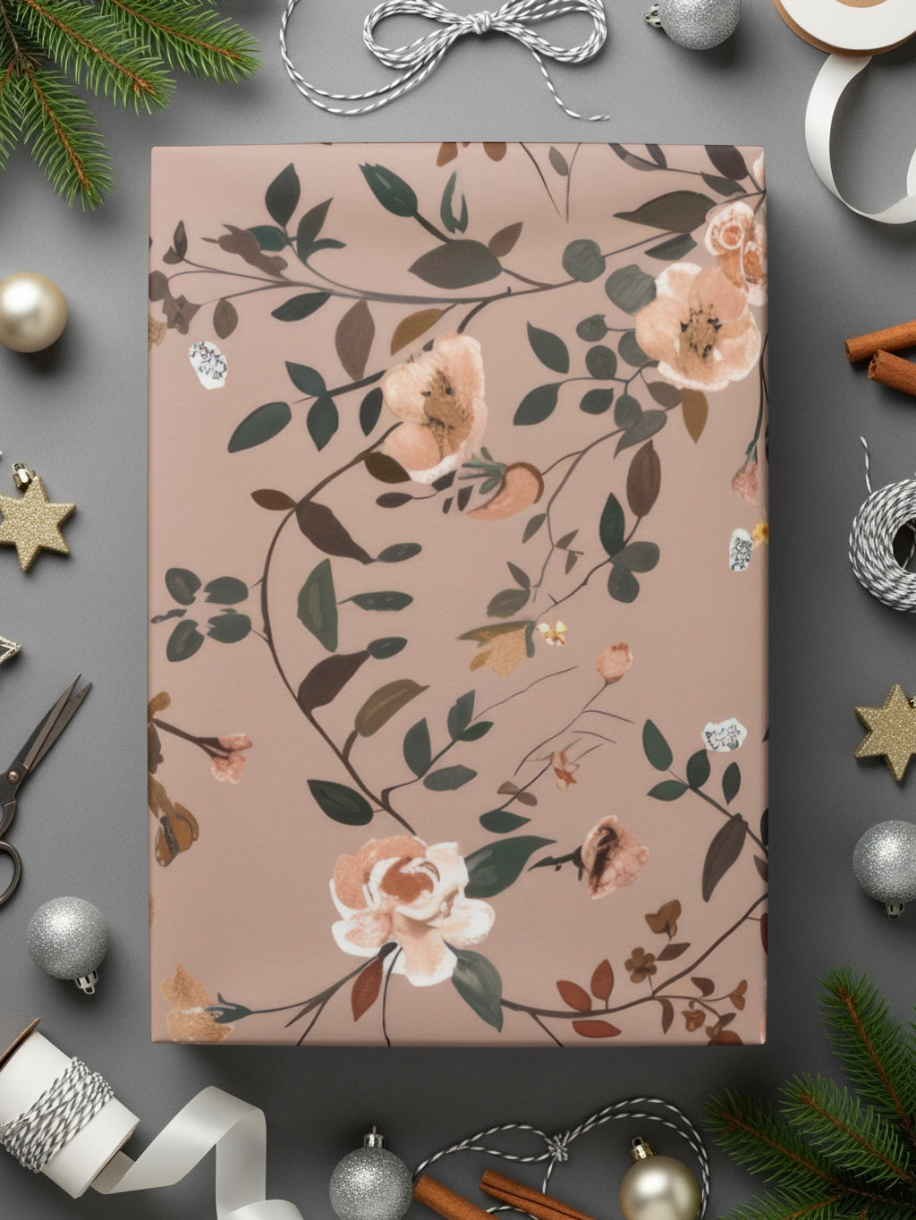 Elegant Floral Pattern Wrapped Gift Box Product