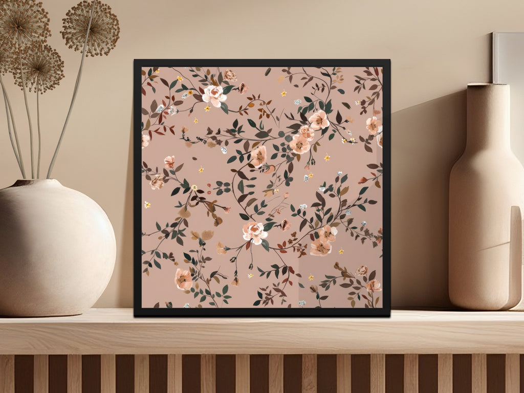 Elegant Floral Pattern Decor for Home Wall Art Print