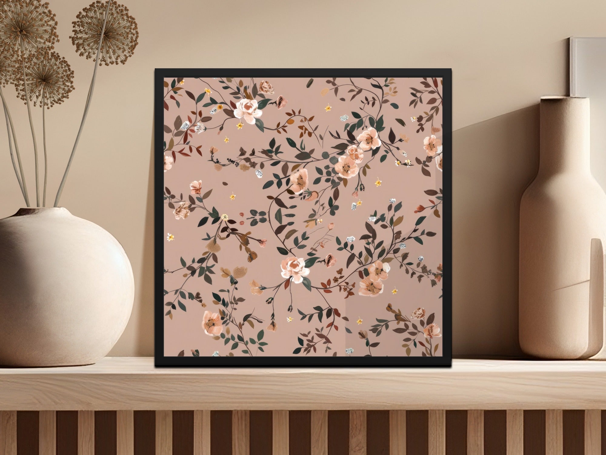 Elegant Floral Pattern Decor for Home Wall Art Print