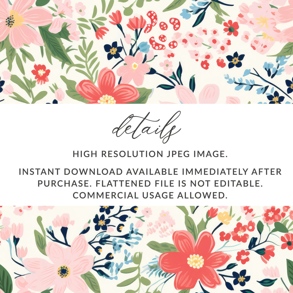 Floral High Resolution JPEG Image Instant Download