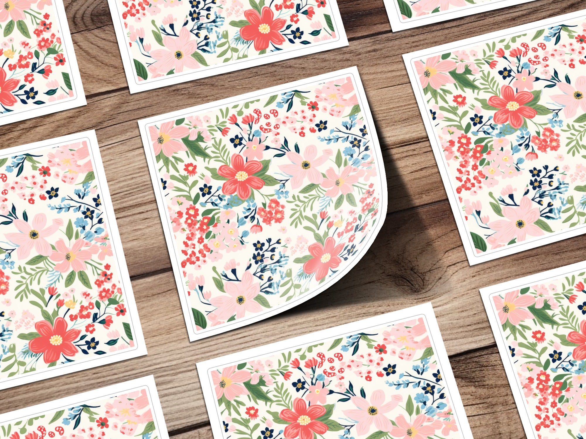 Colorful Floral Design Art Print for Various Uses