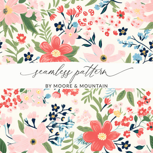 Vibrant Floral Seamless Pattern by Moore & Mountain