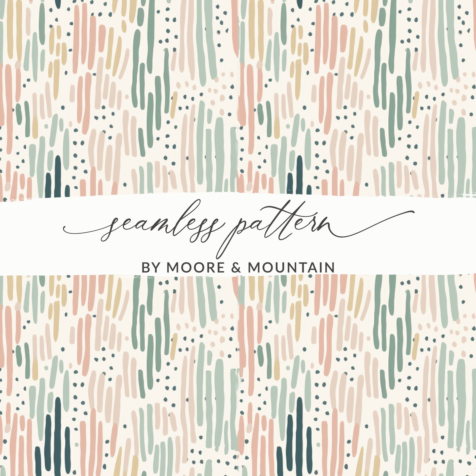 Abstract Multicolor Seamless Pattern by Moore Mountain