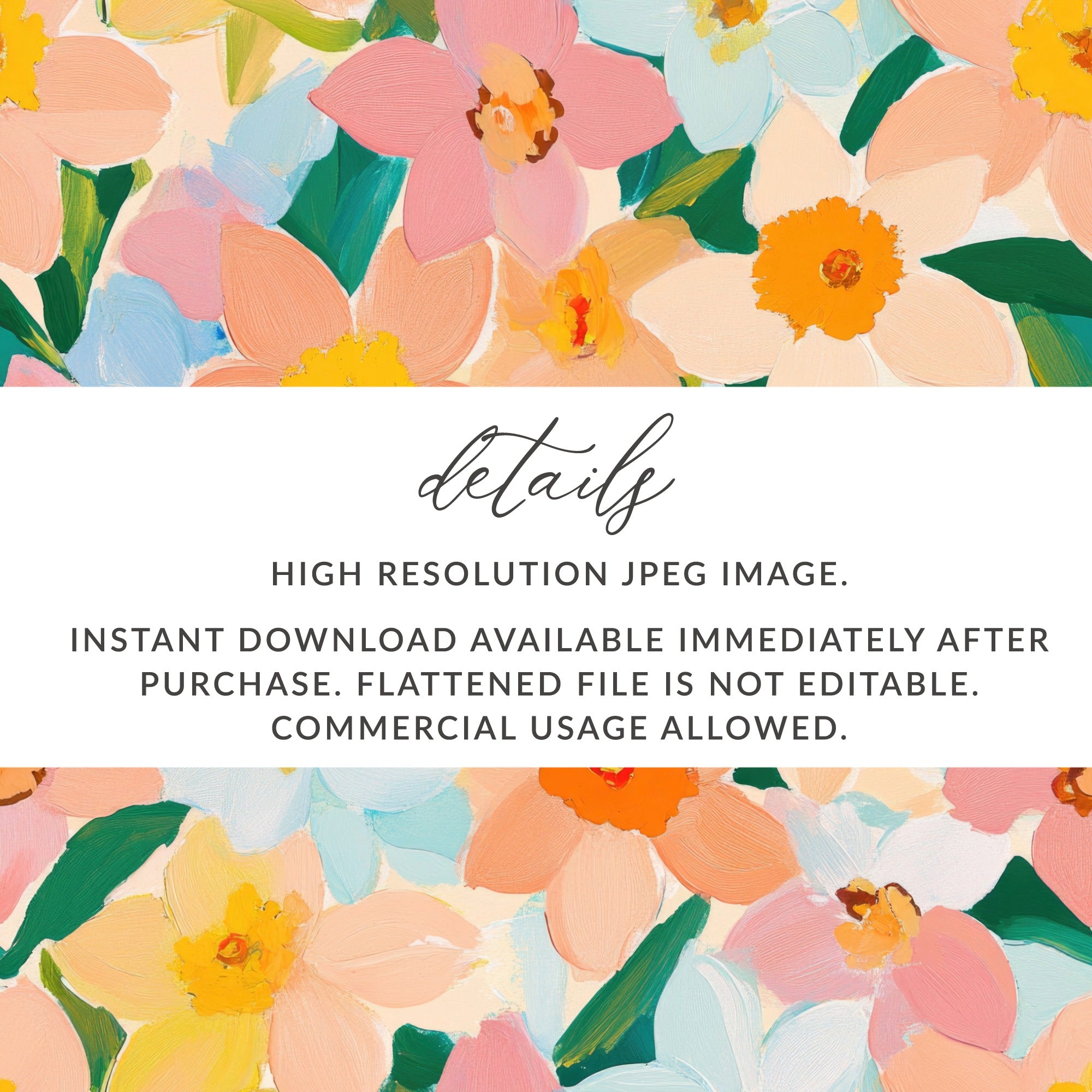 Floral High Resolution JPEG Download Art Print