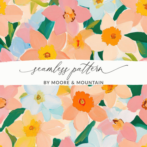Colorful Floral Seamless Pattern by Moore and Mountain