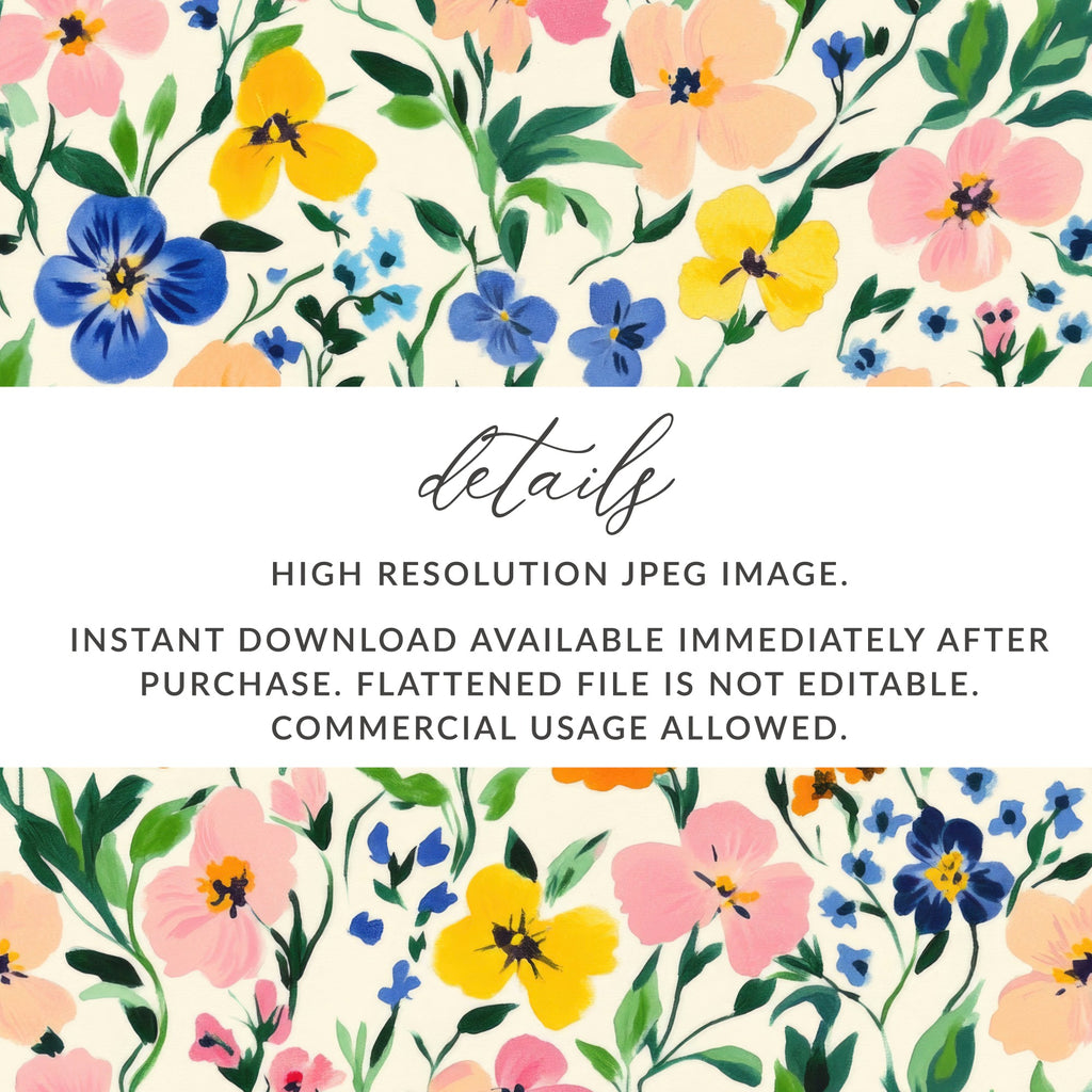 High Resolution Floral Pattern Design Instant Download