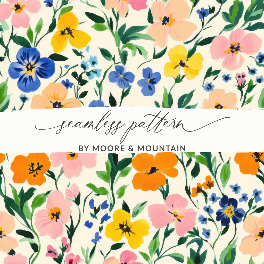 Vibrant Floral Seamless Pattern by Moore and Mountain
