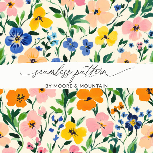 Vibrant Floral Seamless Pattern by Moore and Mountain