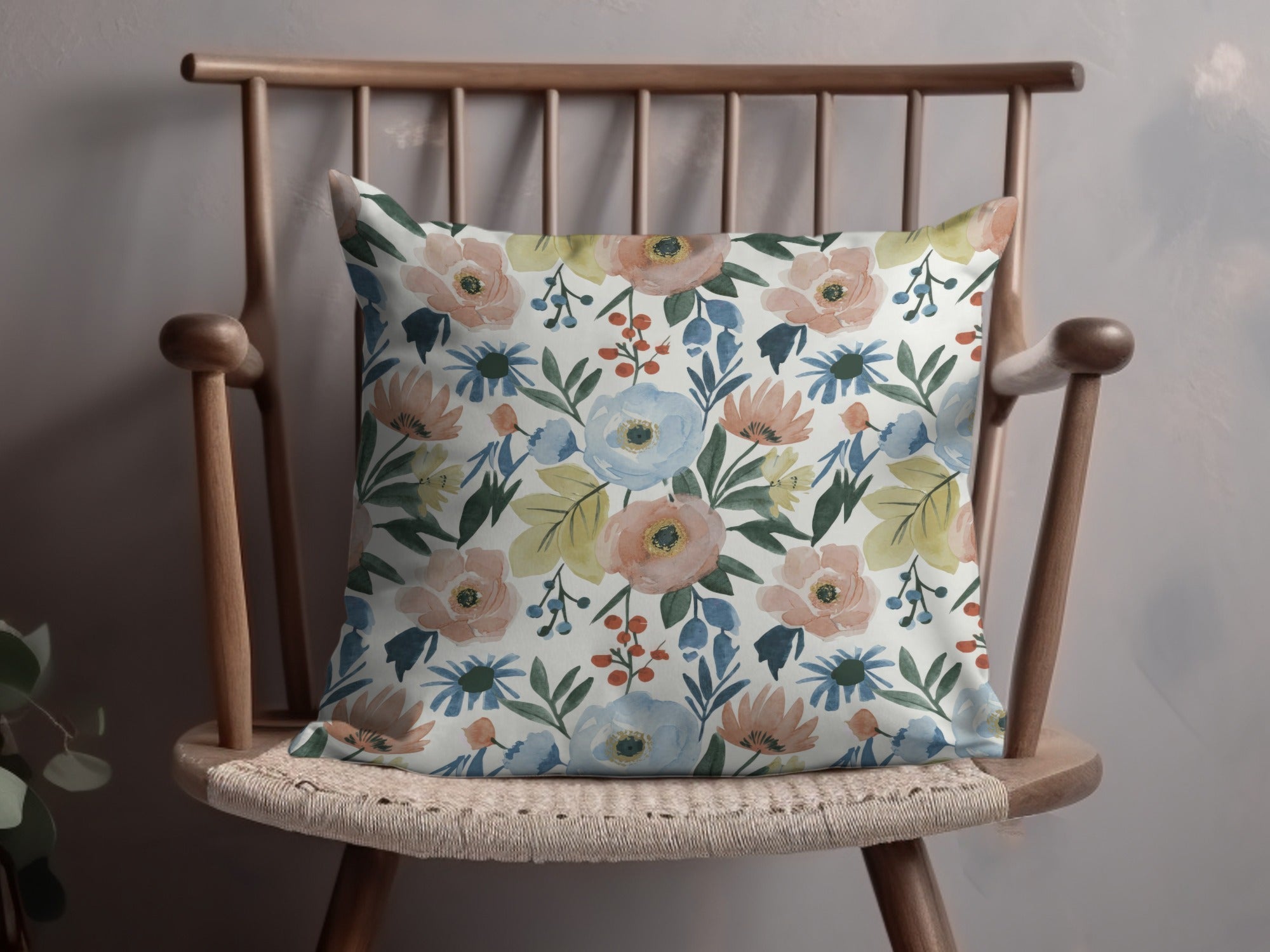 Boho Cottagecore Seamless Light Blue Pattern - Moore and Mountain