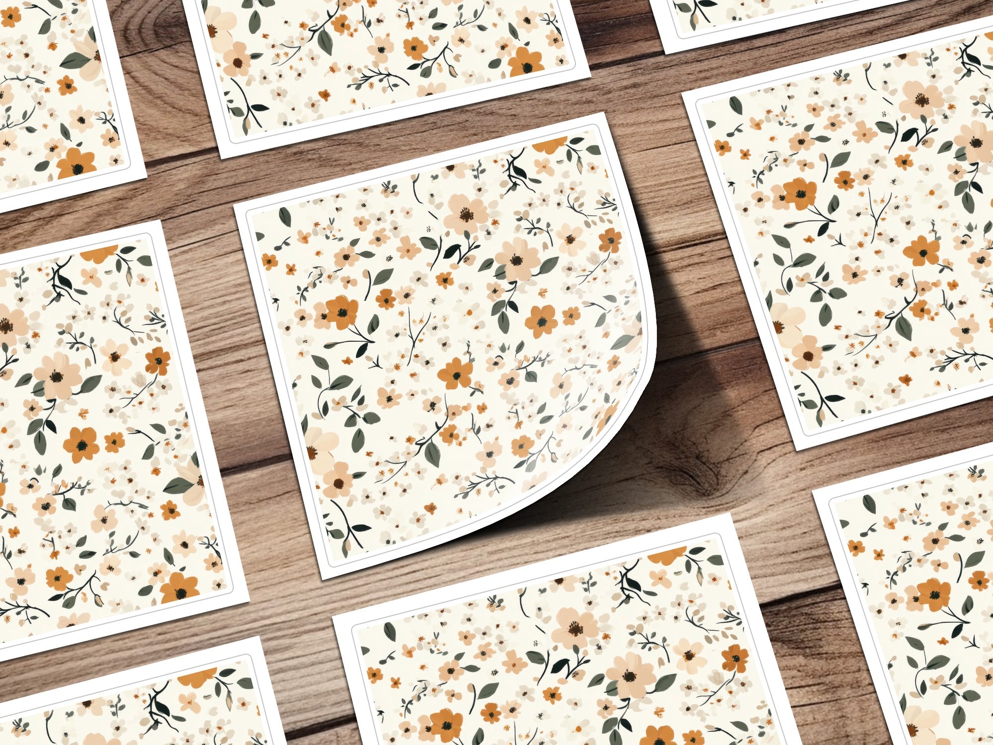 Spring Meadow Floral Pattern Sticker Sheet Product