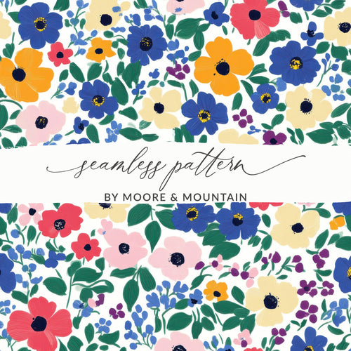 Colorful Floral Seamless Pattern by Moore & Mountain
