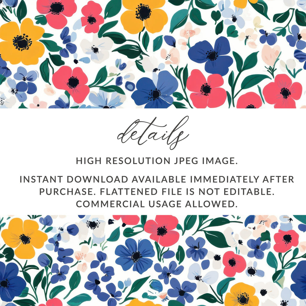 Colorful Floral Pattern High Resolution JPEG Image