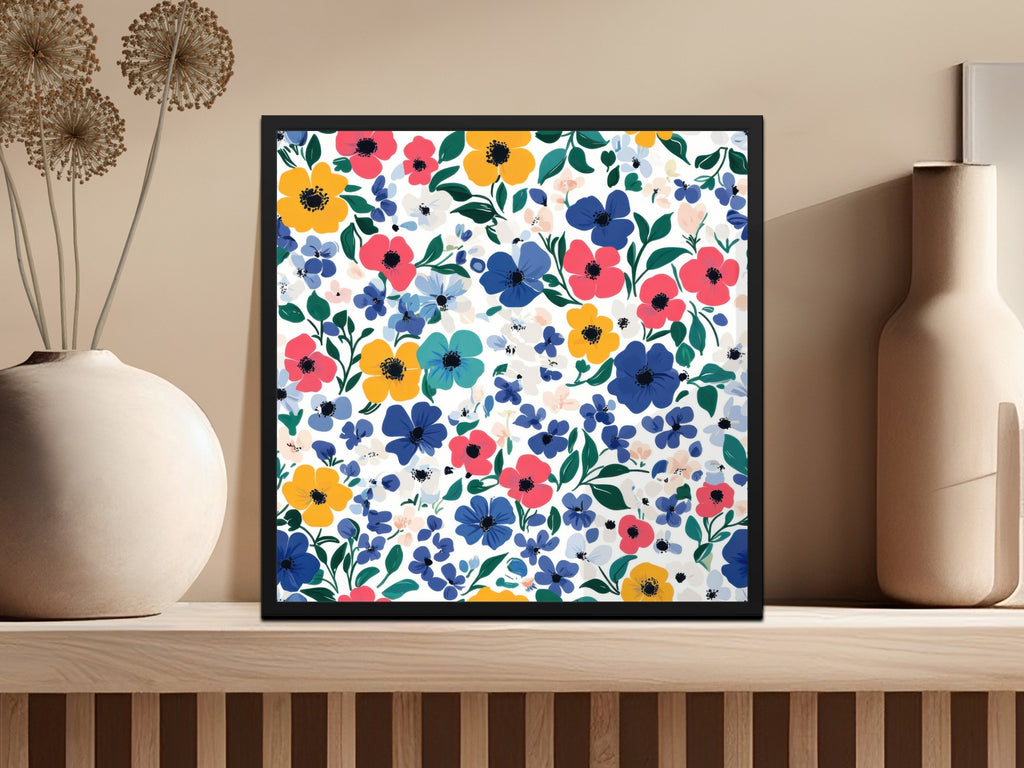 Vibrant Multicolored Floral Artwork for Home Decor