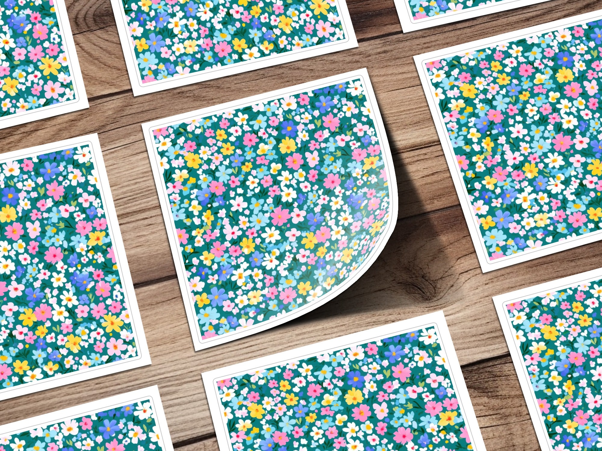 Colorful Floral Pattern Sticker Sheets Product