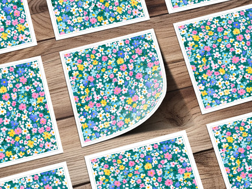 Colorful Floral Pattern Sticker Sheets Product