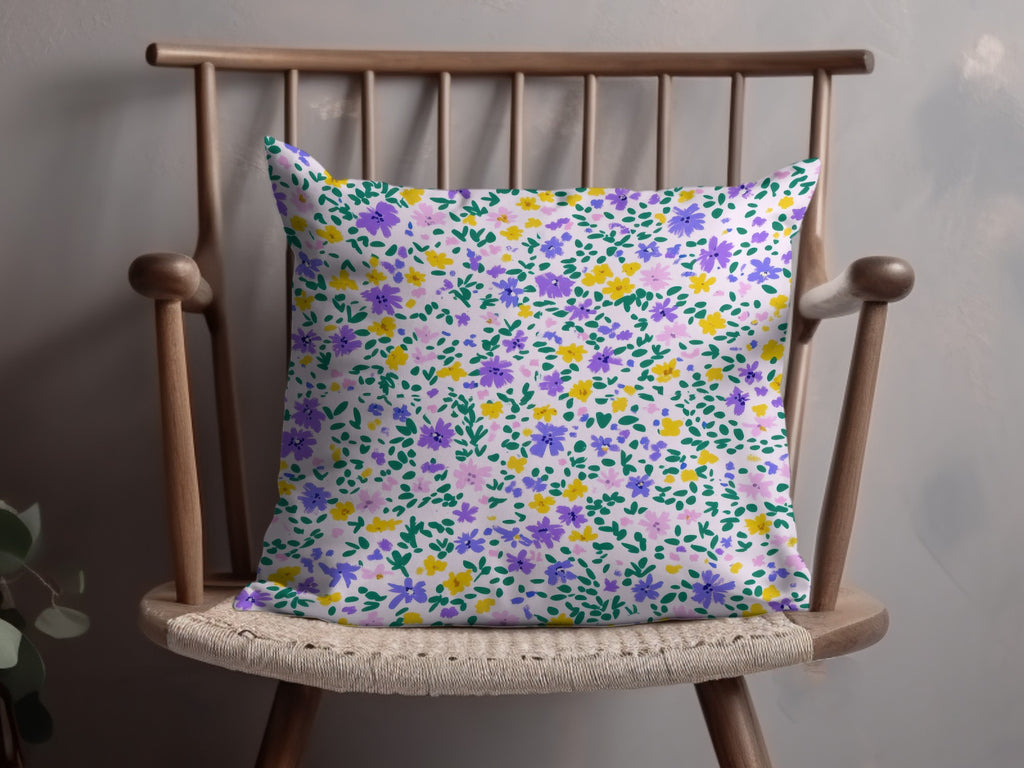 Colorful Floral Pattern Throw Pillow for Stylish Decor