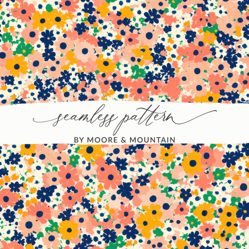 Colorful Floral Seamless Pattern by Moore & Mountain