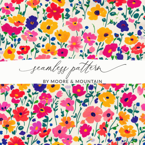 Colorful Floral Seamless Pattern by Moore & Mountain Design