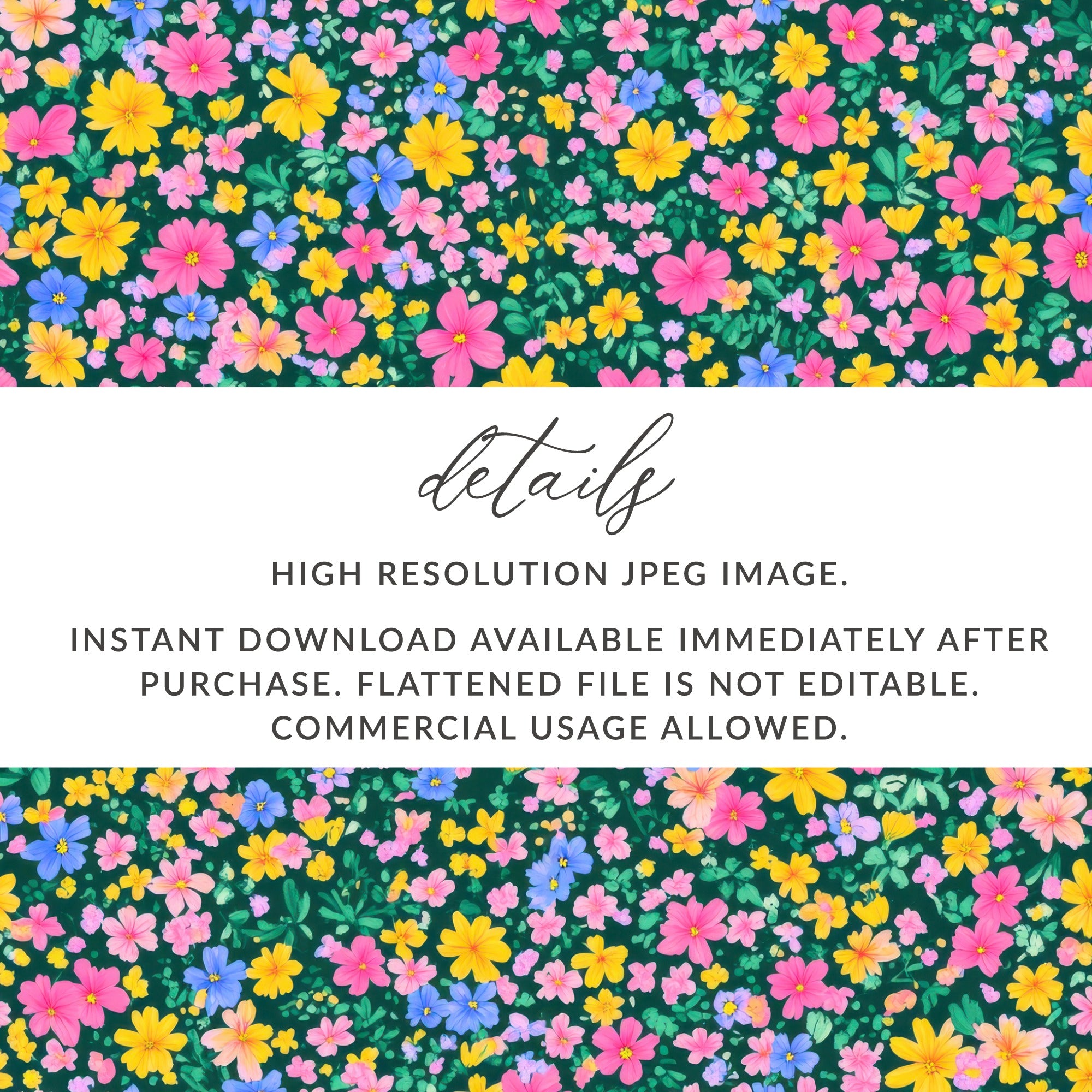 Colorful Floral Patterned High Resolution JPEG Image