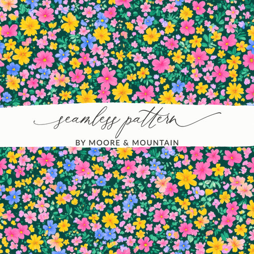 Bright Floral Seamless Pattern by Moore & Mountain