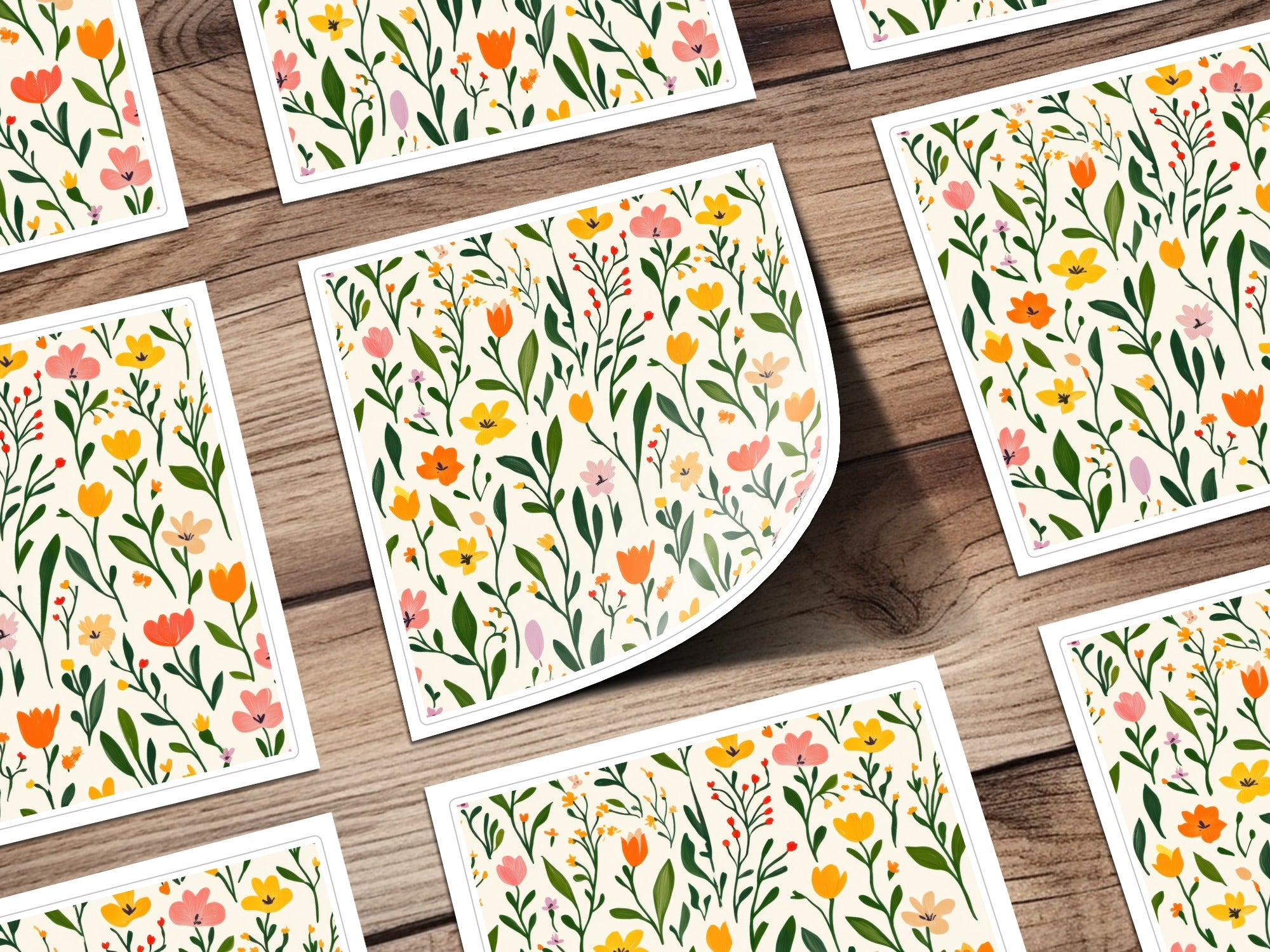 Colorful Floral Graphic Print for various uses