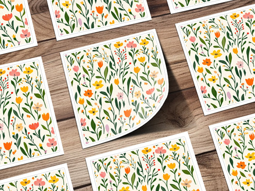 Colorful Floral Graphic Print for various uses