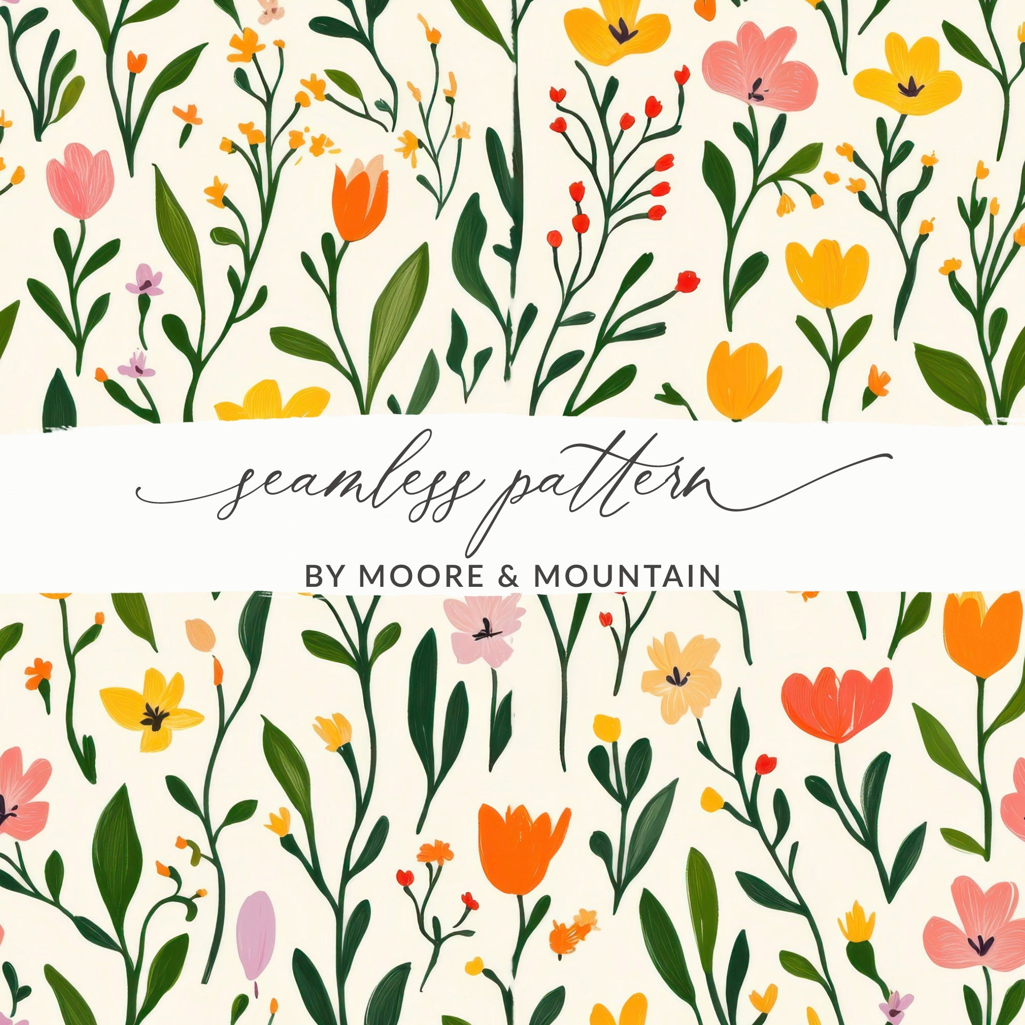 Floral Seamless Pattern by Moore Mountain Print