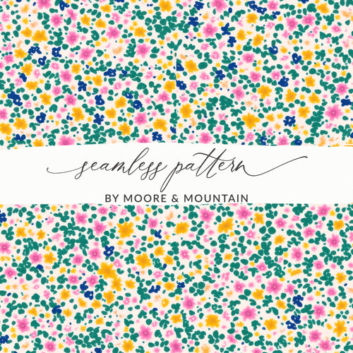 Colorful Floral Seamless Pattern by Moore & Mountain Design