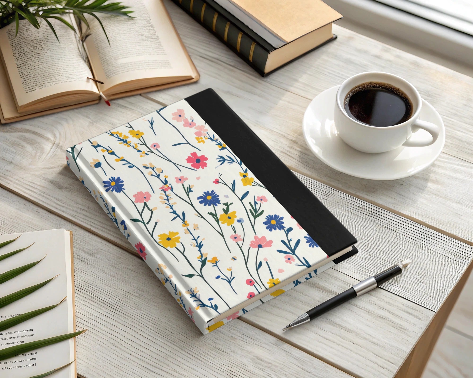 Floral Pattern Hardcover Journal Creative Writing Product