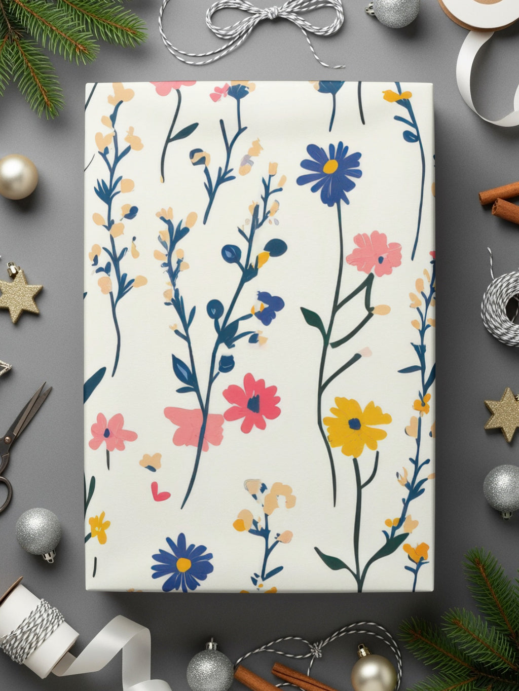 Colorful Floral Gift Wrap for Beautiful Presents