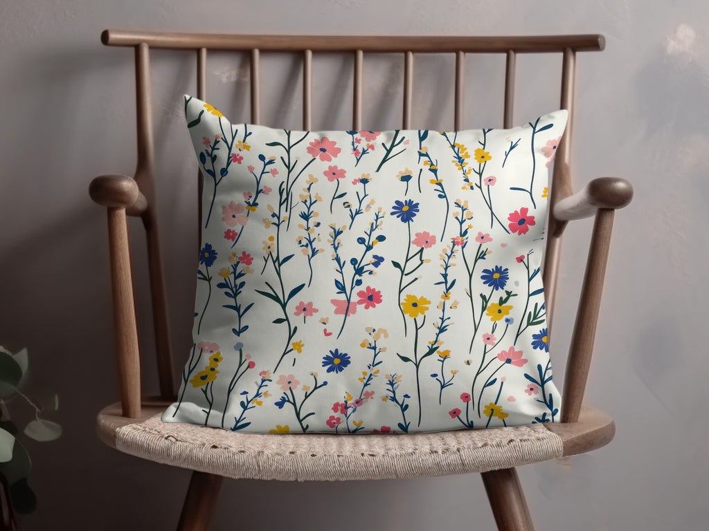 Colorful Floral Pattern Decorative Pillow for Home Decor
