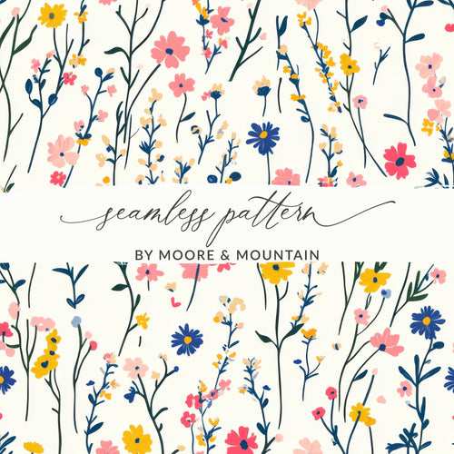 Colorful Floral Seamless Pattern by Moore and Mountain