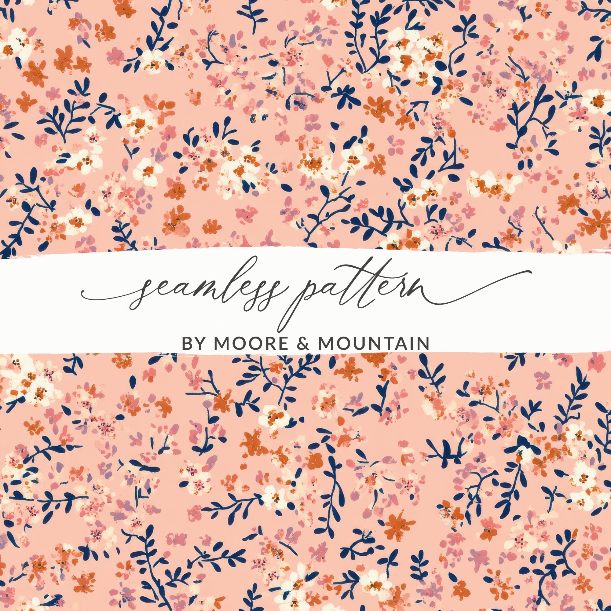 Floral and Leaf Seamless Pattern Design by Moore & Mountain